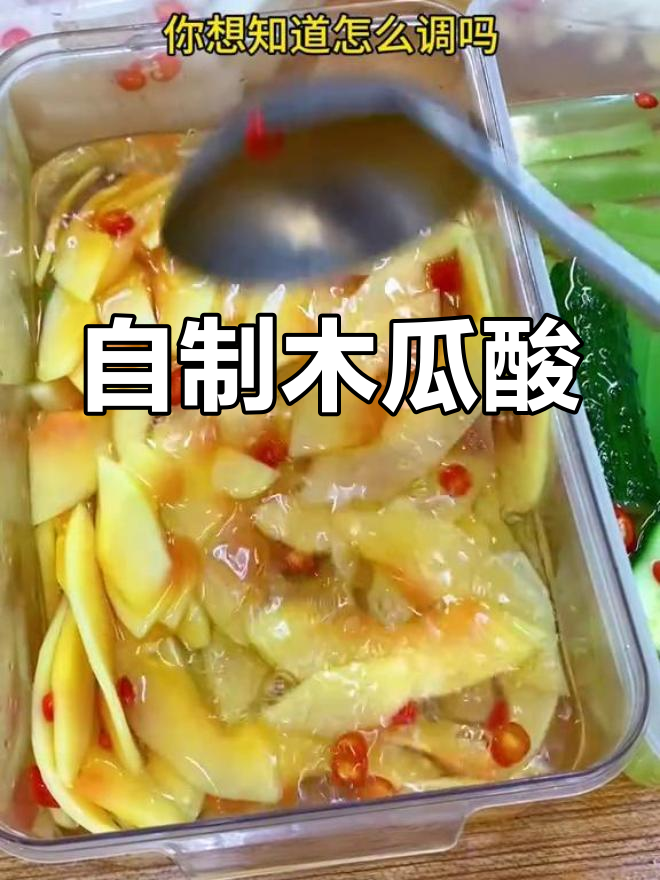 广西木瓜酸的做法,万能酸水调配技巧