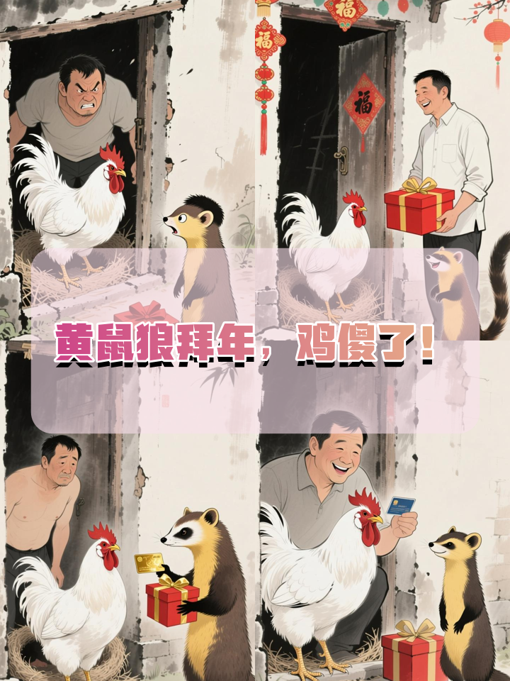 黄鼠狼给鸡拜年，结果鸡当场笑疯了！