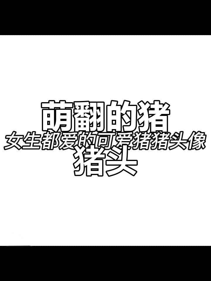 可爱猪猪头像,女生最爱