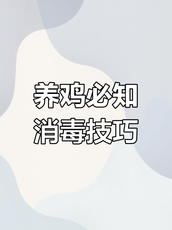 鸡场消毒药全解析:五种必备待机喷雾剂