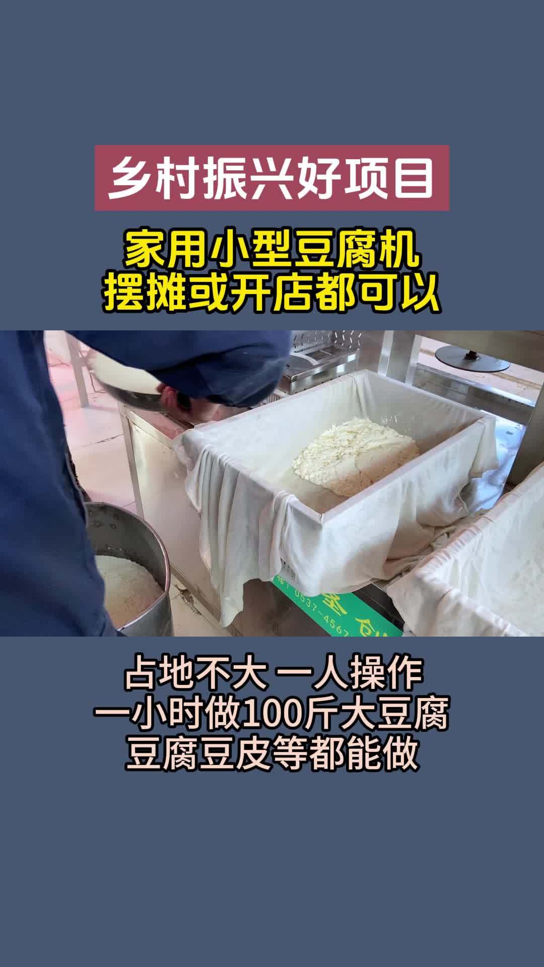 乡村振兴好项目!家用小型豆腐机!一个人一小时做一两百斤豆腐 豆腐机 全自动豆腐机 豆腐机生