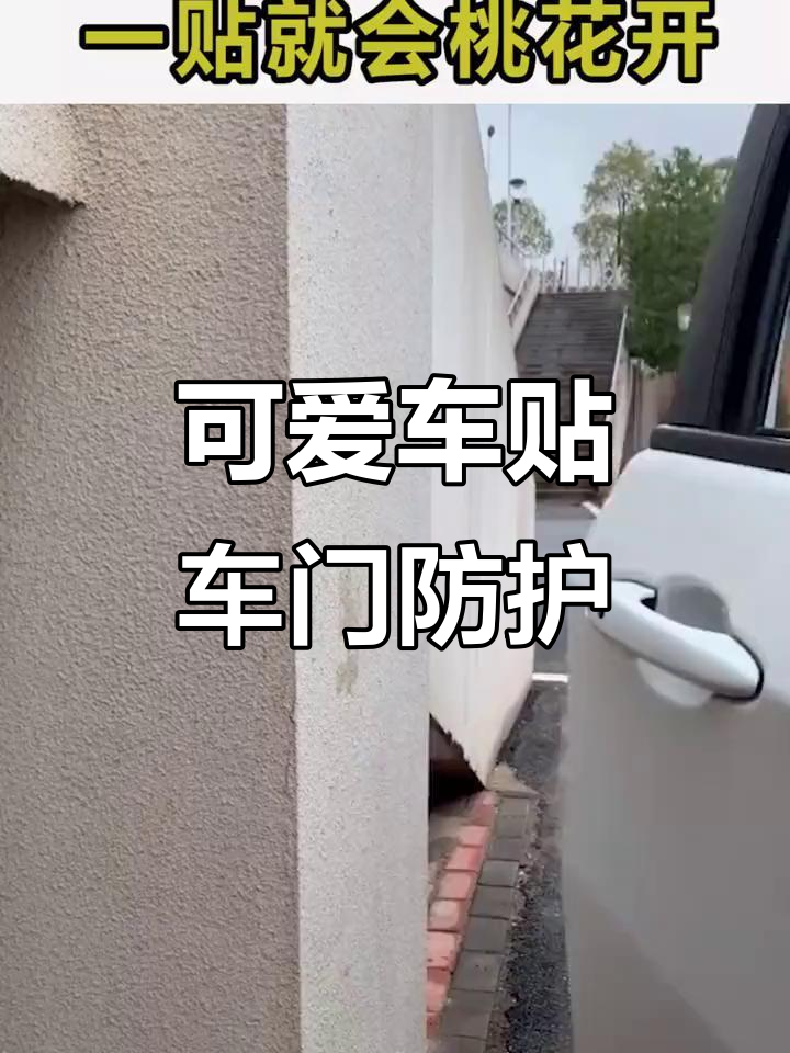 车门防撞又美观,卡通车贴保护漆面