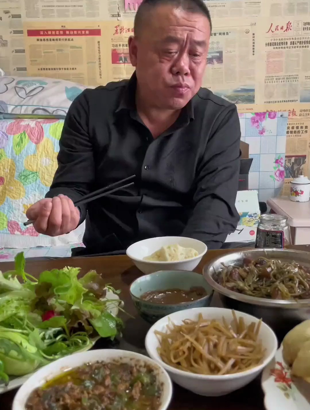 东北名菜红烧肉炖干豆角丝