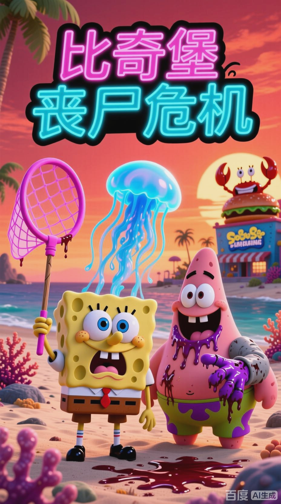 派大星海绵宝宝丧尸大变身
