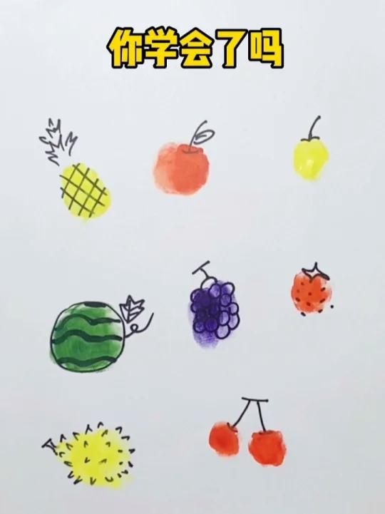 创意指纹画「2」|猫先生简笔画