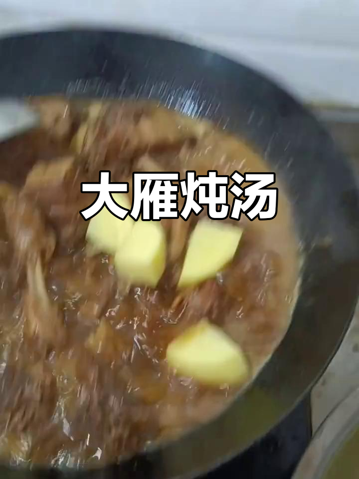 炖大雁肉,瘦而不柴,佐料与土豆搭配更美味