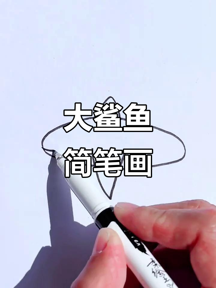 轻松学画可爱大鲨鱼,简单步骤教你搞定