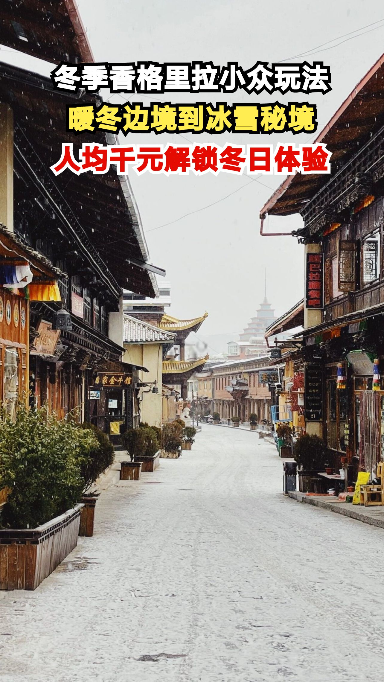 香格里拉隐藏冰雪秘境揭秘，99%的人都不知道的冬日玩法