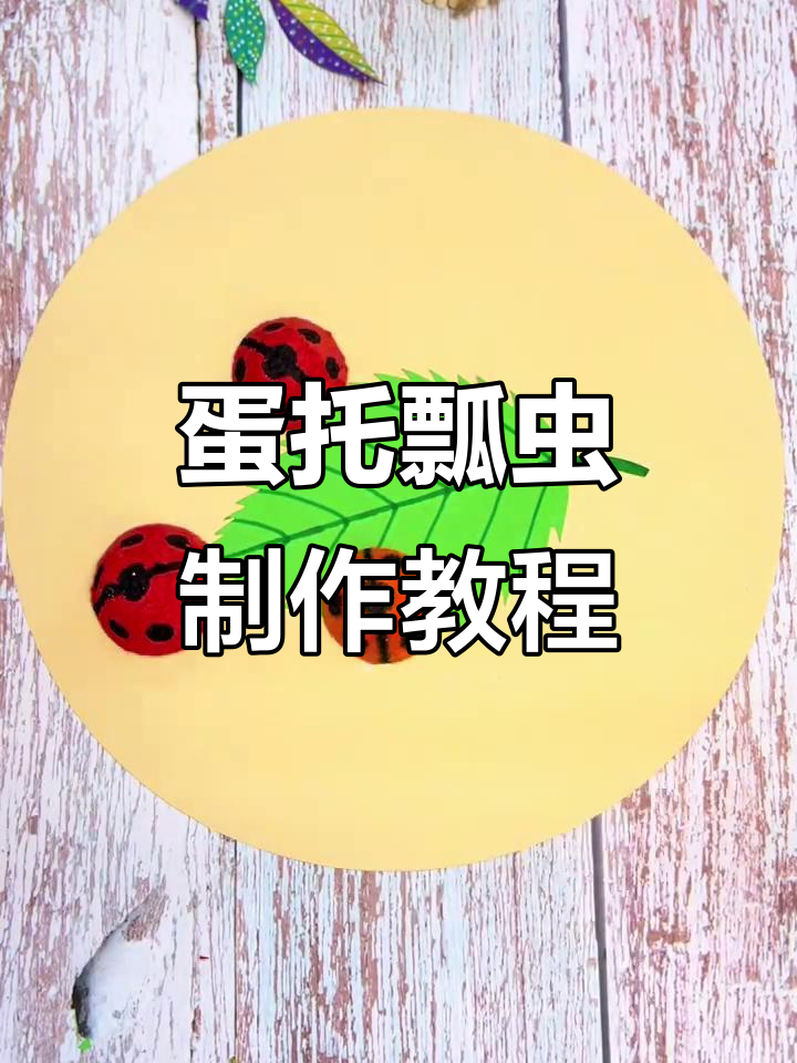 用废鸡蛋托做可爱瓢虫手工，简单又有趣