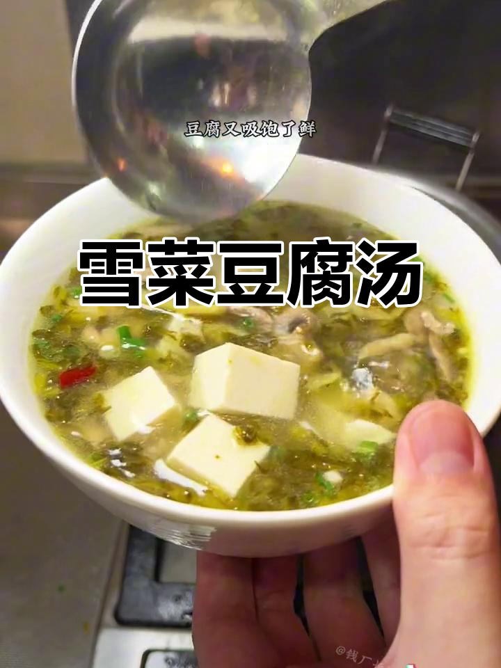 上海经典雪菜肉丝豆腐汤，家常味十足，鲜美无比