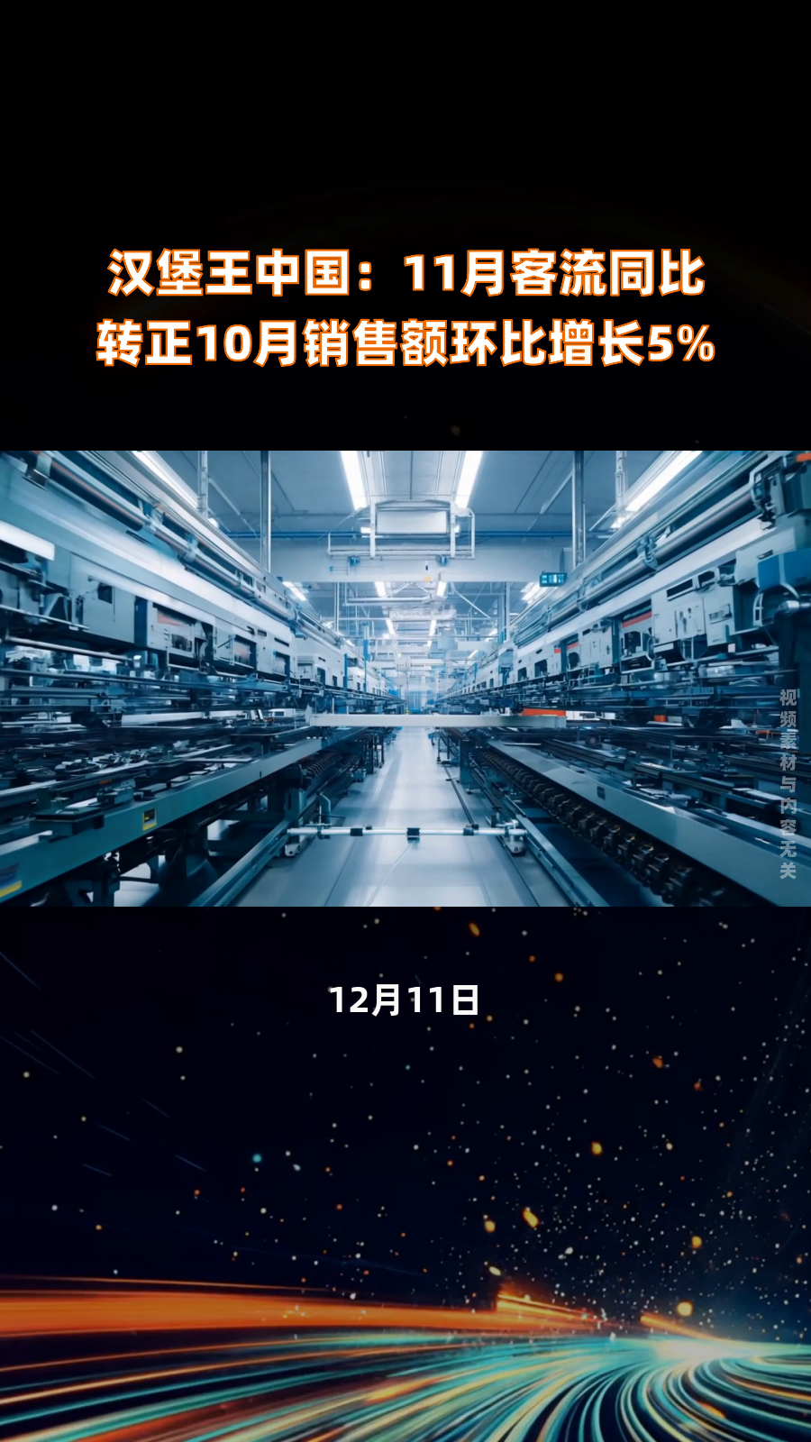 汉堡王中国:11月客流同比转正10月销售额环比增长5%|快报