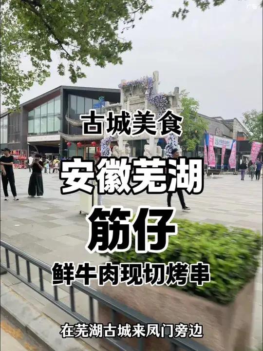 在芜湖古城来凤门旁边新开了一家筋仔鲜牛肉现切烤串