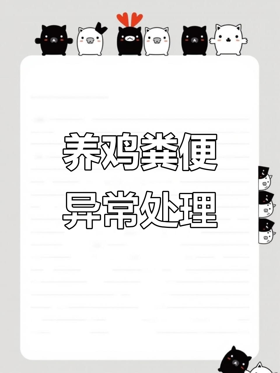 养鸡常见粪便问题与治疗方法全解析