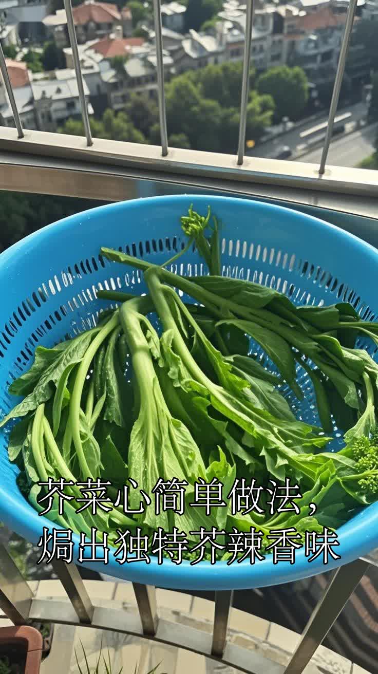 芥菜心简单做法,焗出独特芥辣香味