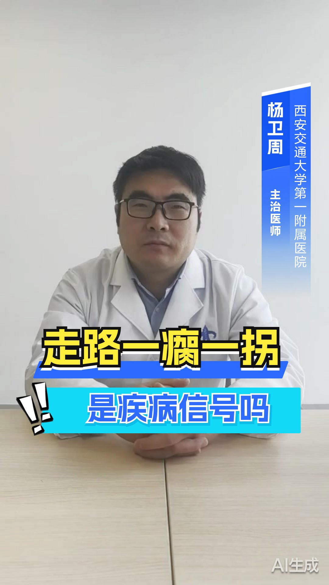 走路一瘸一拐是疾病信号吗