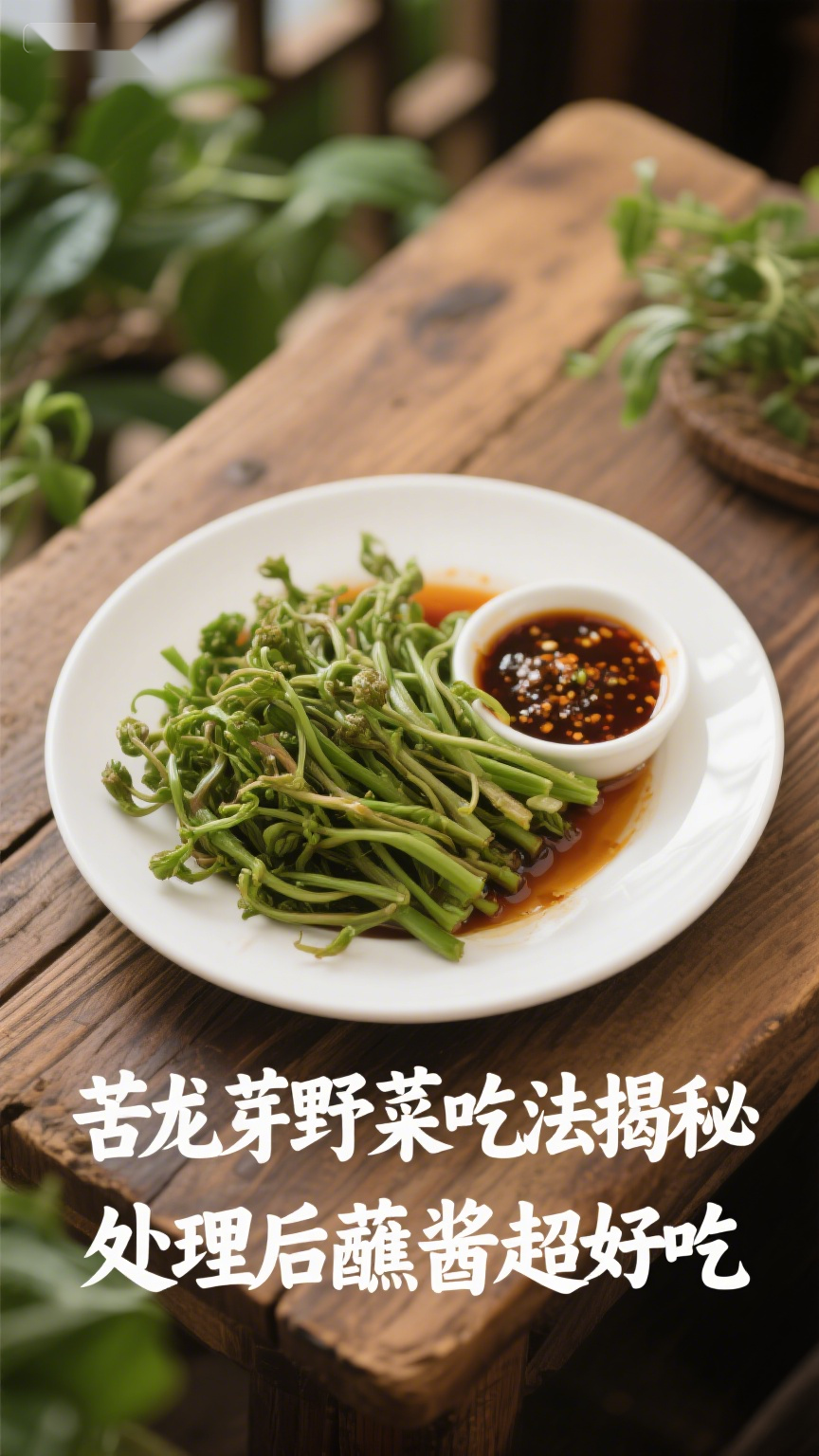 苦龙芽野菜吃法揭秘,处理后蘸酱超好吃