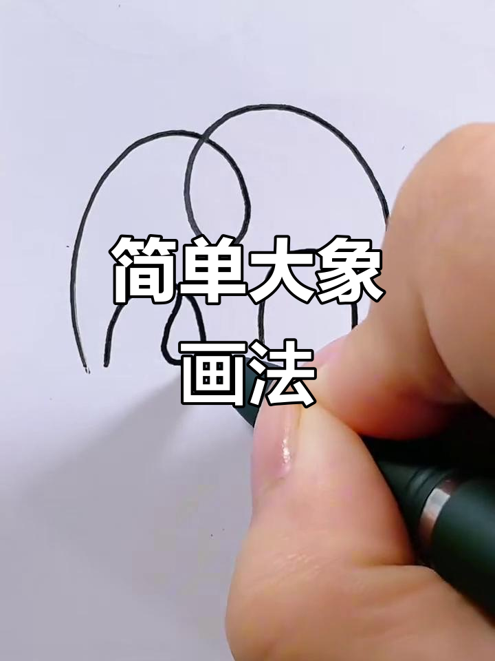 大象简笔画步骤详解,轻松画出可爱大象