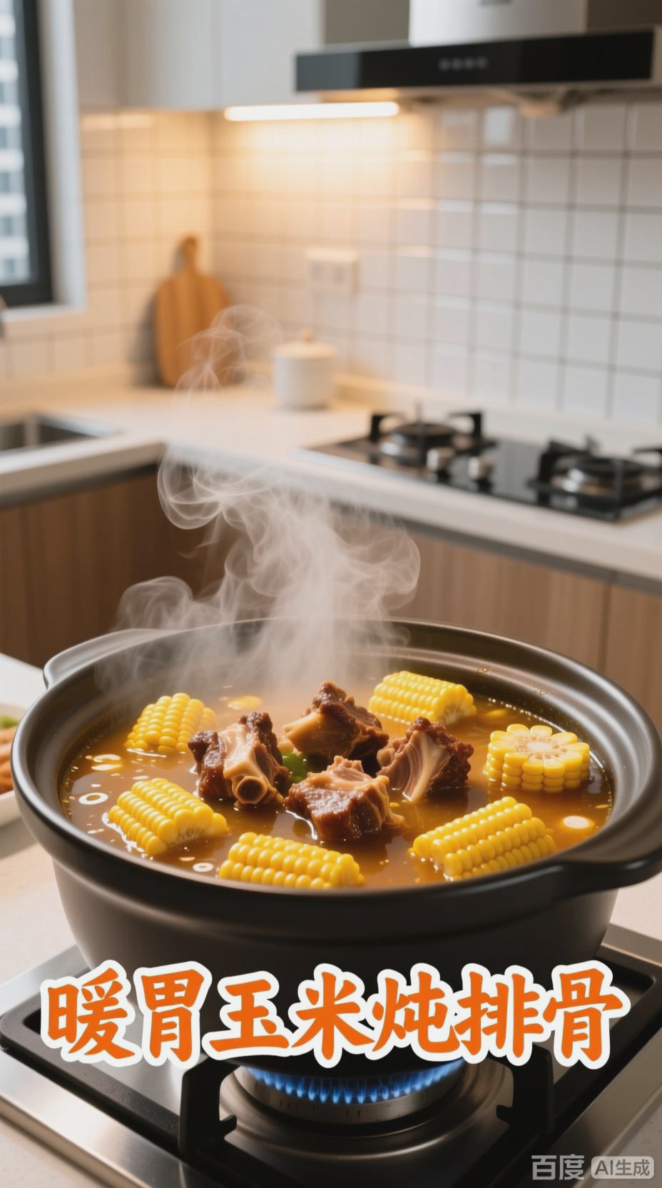 家常玉米炖排骨，香甜养胃