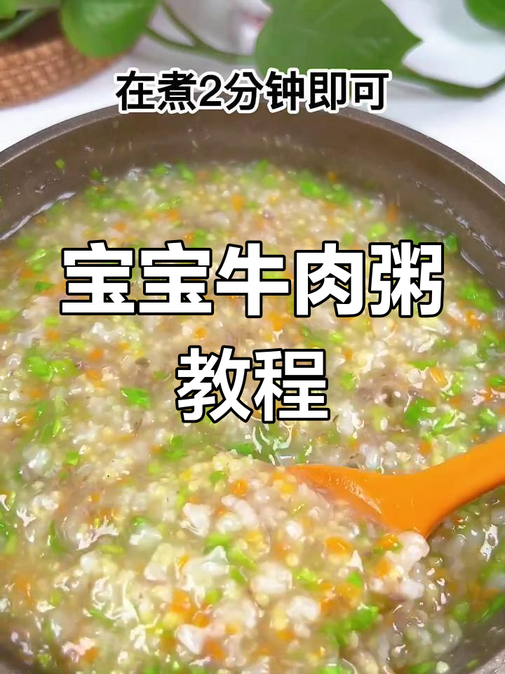 8个月宝宝轻松学会的牛肉粥,软烂营养又美味