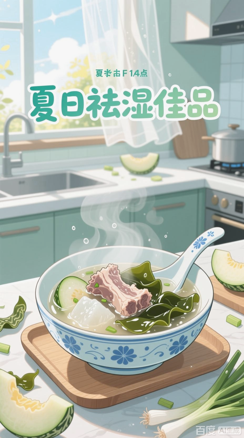 夏季吃冬瓜海带排骨汤，清热祛湿