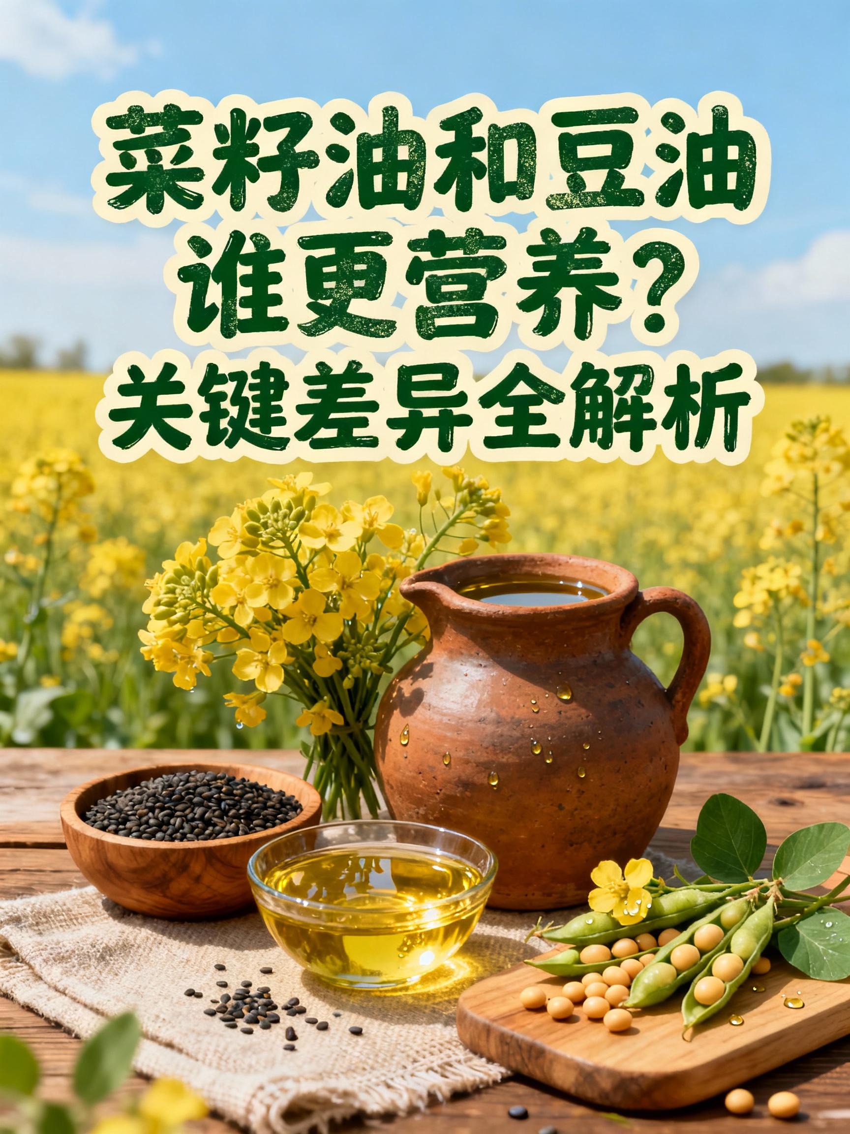 菜籽油和豆油谁更营养？关键差异全解析