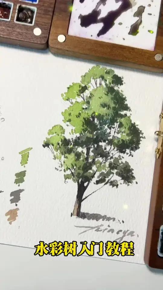 水彩树入门教程