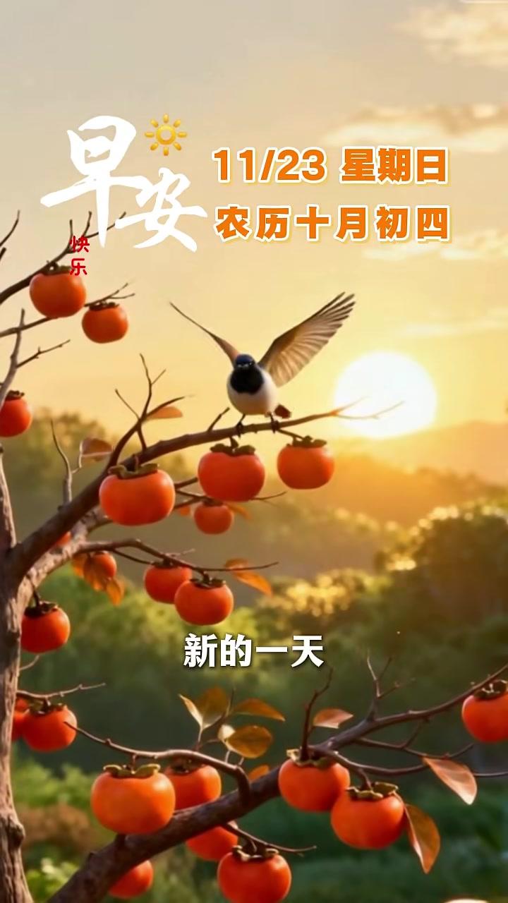 11月23日,星期日,农历十月初四,早安!新的一天,愿您顺心顺意,万事如意,周末愉快 驻马