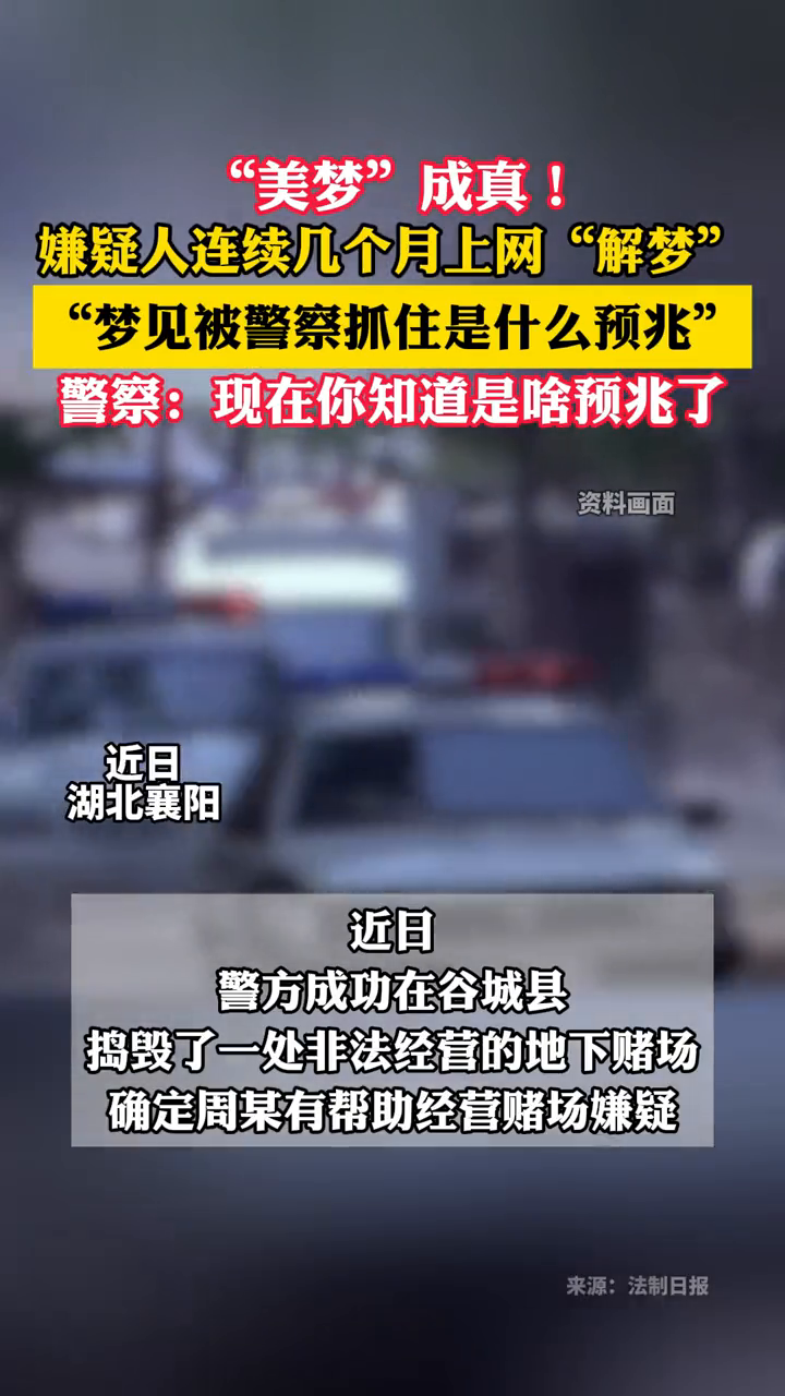 嫌疑人连续几个月上网“解梦”:“梦见被警察抓住是什么预兆”