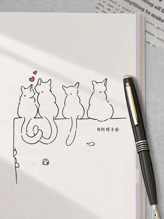 小红书生活画家丨撒猫粮~喵