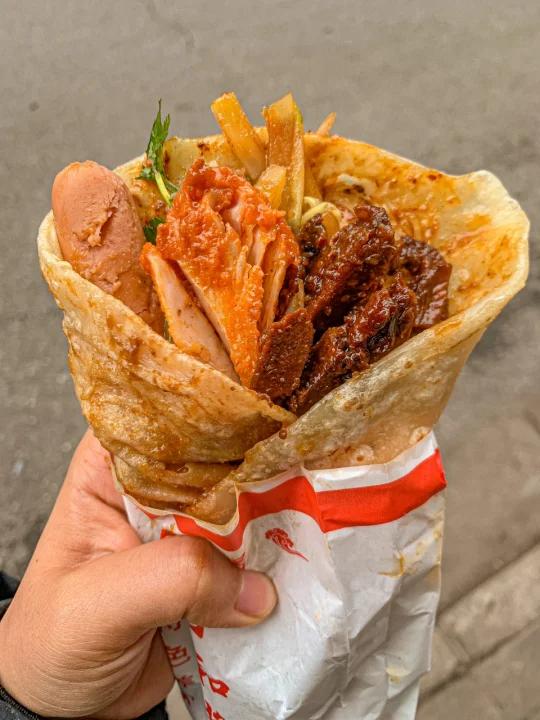 真香我恨不得一天三顿都吃这个酱鸭卷饼