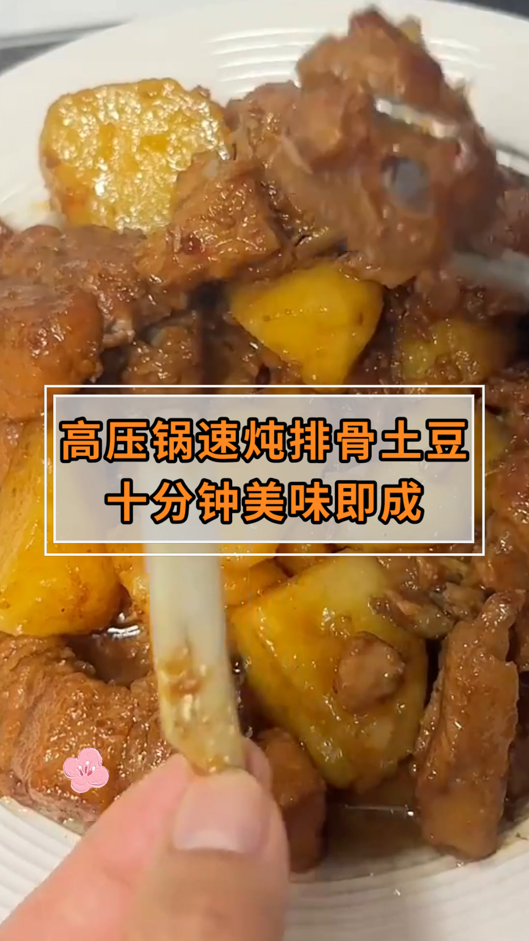 高压锅速炖排骨土豆十分钟美味即成