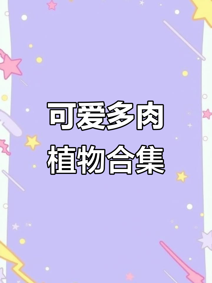 多肉植物图片集锦，萌态十足！