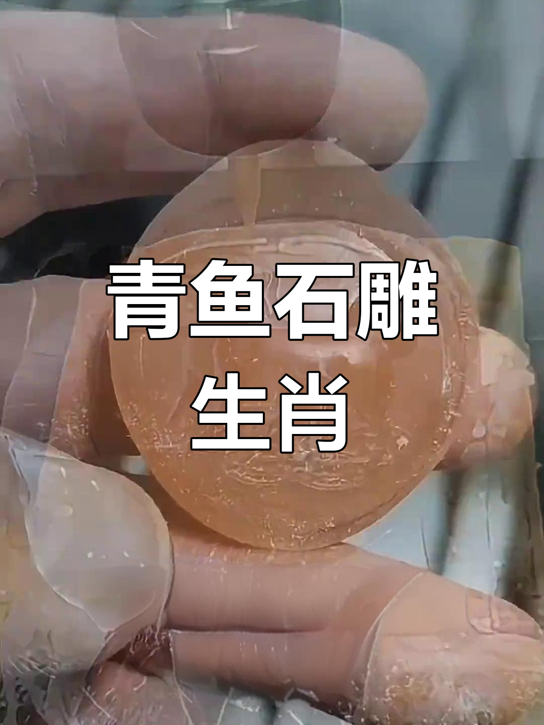 湖南网友巧妙雕刻青鱼石,生肖狗栩栩如生