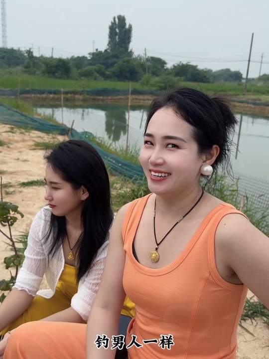潮汕乡村钓鱼趣事，爱钓鱼的女孩子