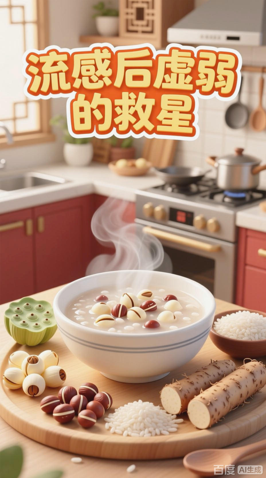 流感食疗，莲子芡实粥健脾