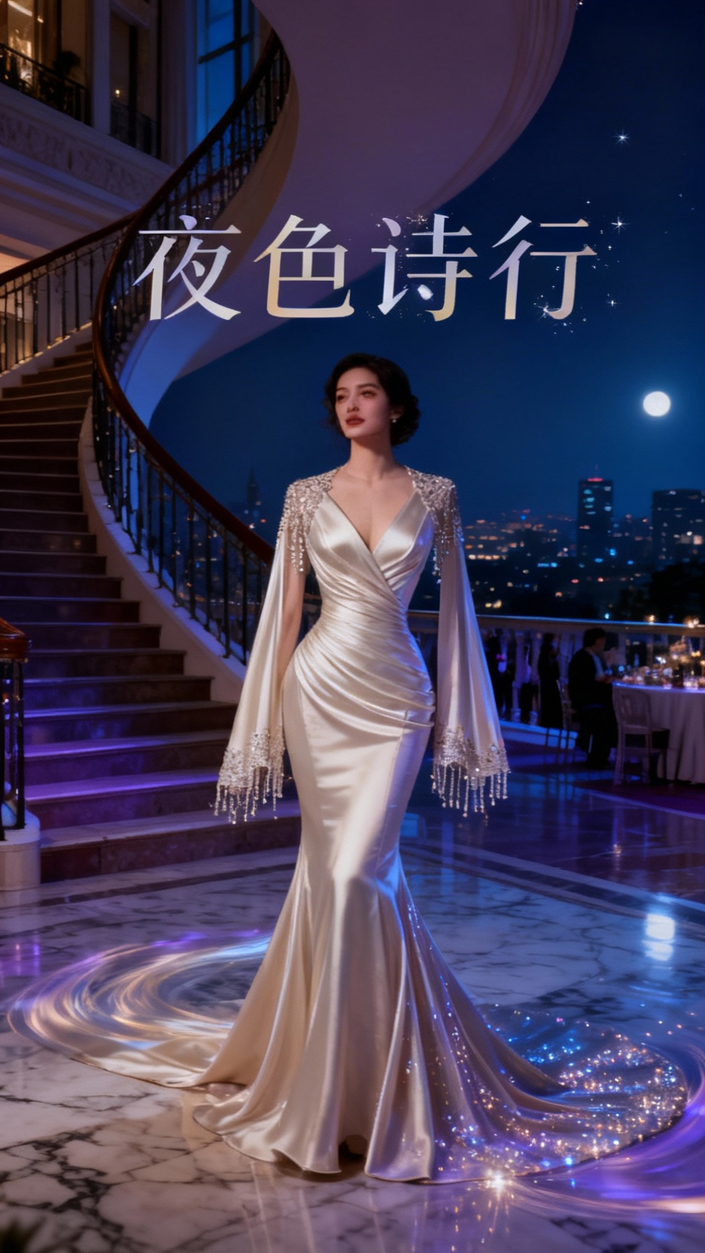 优雅华丽鱼尾晚礼服