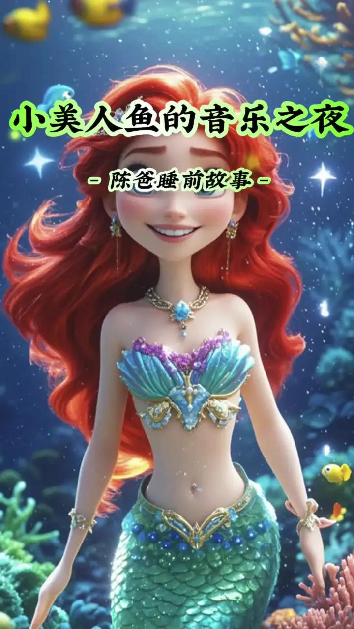 儿童睡前故事《小美人鱼的音乐之夜》动画亲子育儿绘本故事书 小美人鱼爱丽儿通过她的歌声与海洋