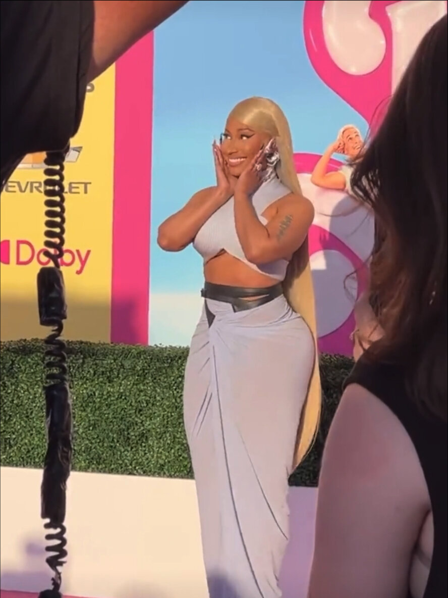 麻辣鸡Nicki Minaj出席芭比电影首映