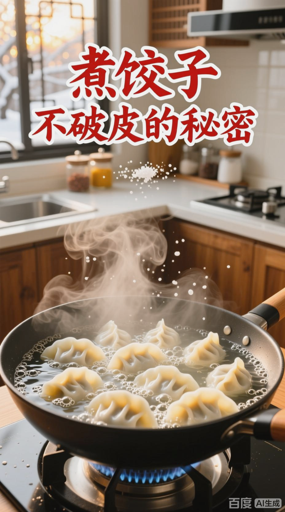 煮饺子不破皮,加盐是关键
