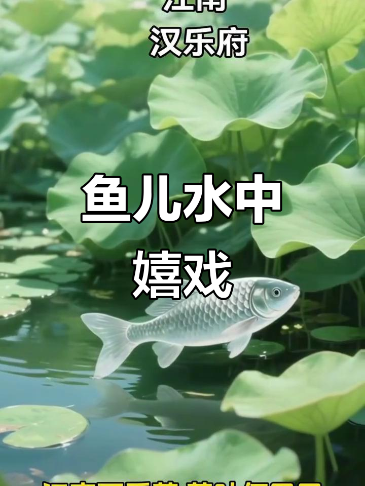 江南莲叶间，鲤鱼戏水游