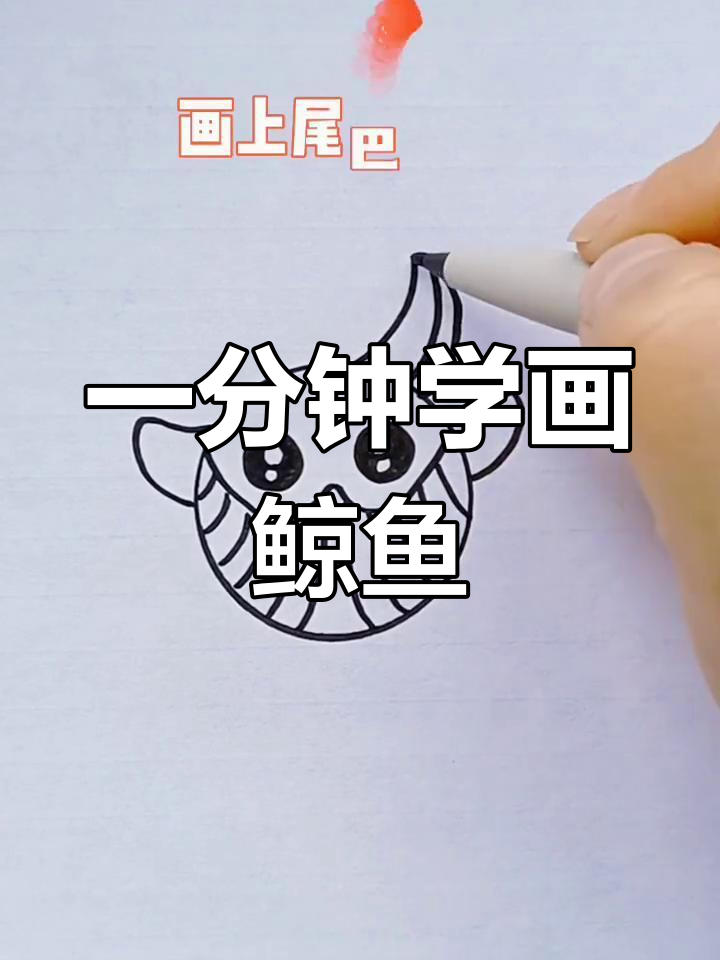 轻松画出鲸鱼形状，简单又有趣