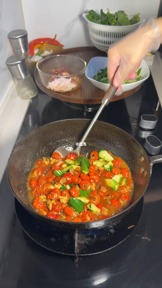 家常菜拒绝外卖在家吃饭今天做了麻辣小龙虾