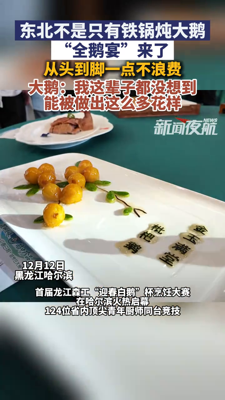 东北不是只有铁锅炖大鹅,“全鹅宴”来了,从头到脚全都有