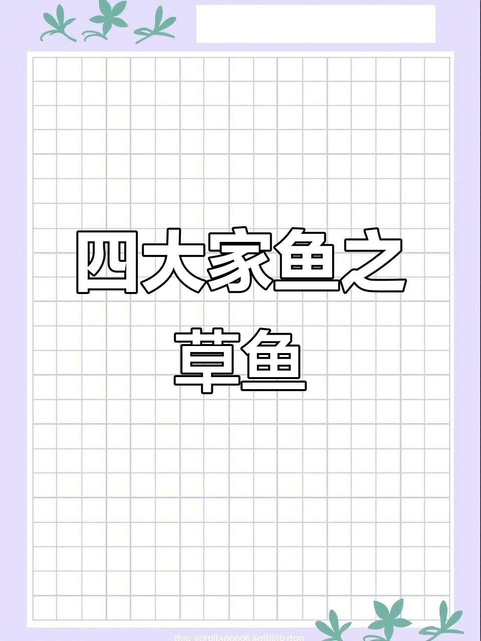 草鱼,淡水四大家族之一,又称草混子