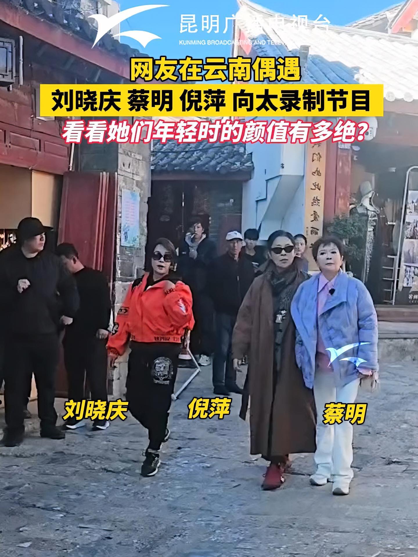 网友在云南偶遇刘晓庆、蔡明、倪萍、向太录制节目,看看她们年轻时的颜值有多绝?刘晓庆 向太 