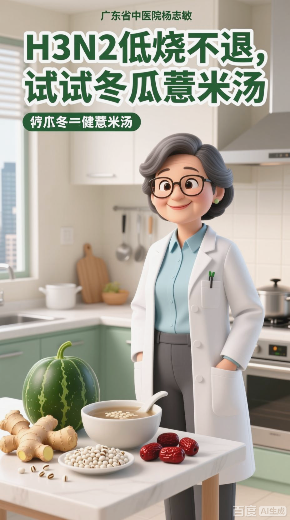 冬瓜薏米汤,清热利湿解H3N2