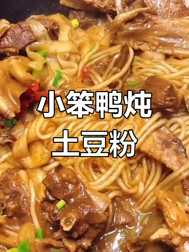 农家小笨鸭炖粉条,口感无敌,绝对下饭!