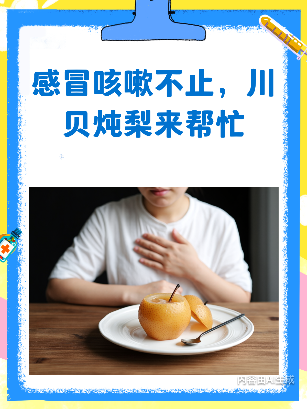 感冒咳嗽老不好?试试川贝炖雪梨!