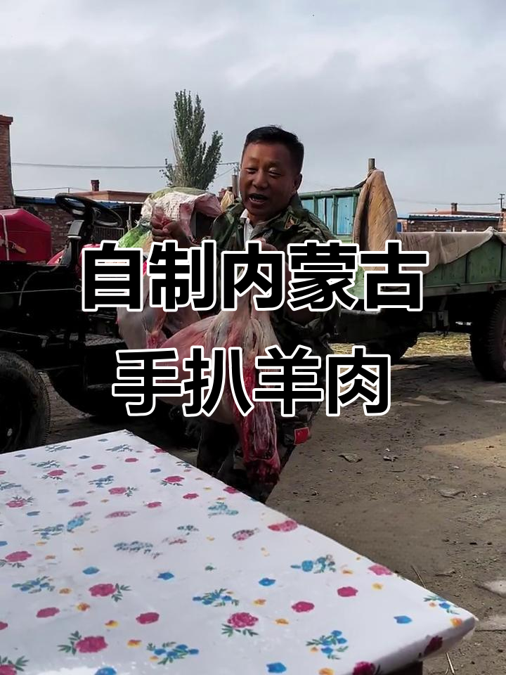 内蒙古巴颜纳尔市特色手扒羊肉,家庭自制美味晚餐