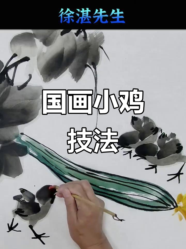 徐湛解析小鸡国画技巧，传承经典书法与绘画艺术